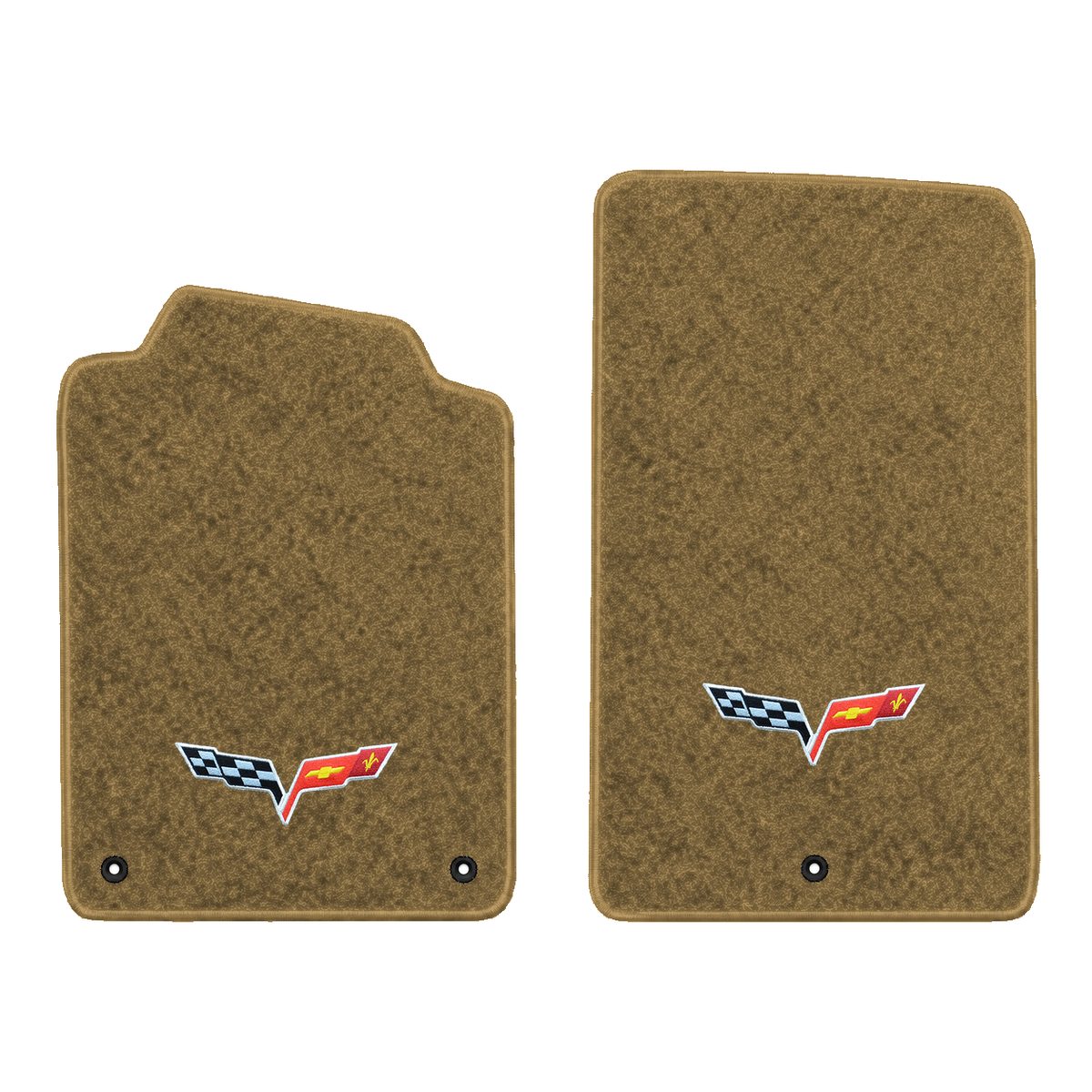 Illustration of 1999 Chevrolet Corvette floor mats without heel pad with the #350 05-13 Corvette ...