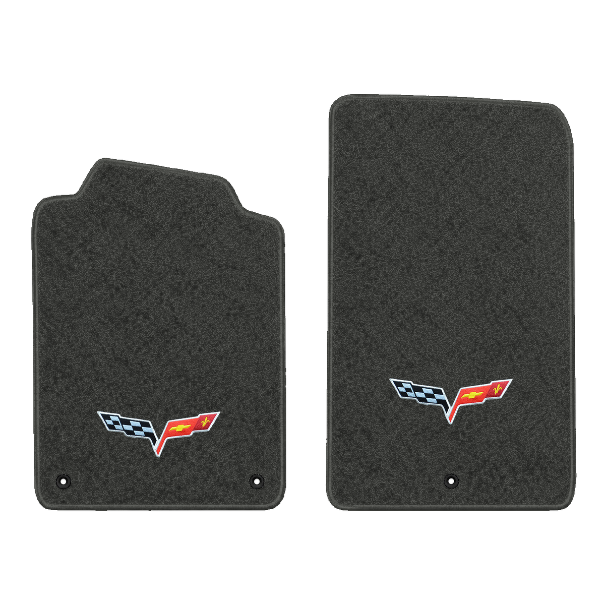 Illustration of 1997 Chevrolet Corvette floor mats without heel pad with the #350 05-13 Corvette ...
