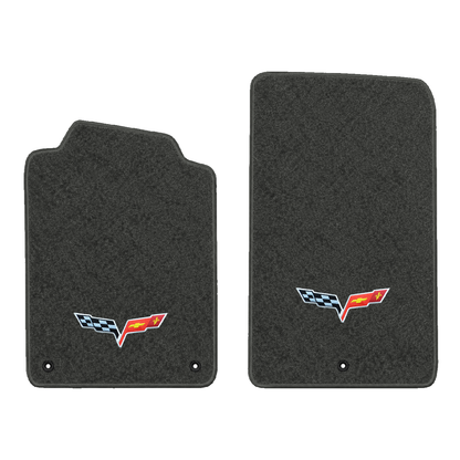 Illustration of 1997 Chevrolet Corvette floor mats without heel pad with the #350 05-13 Corvette ...