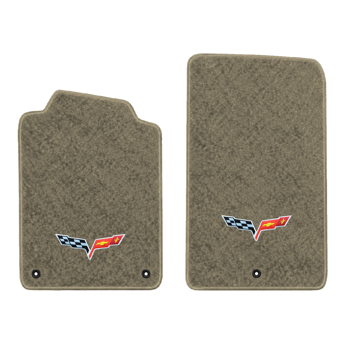Illustration of 1997 Chevrolet Corvette floor mats without heel pad with the #350 05-13 Corvette ...