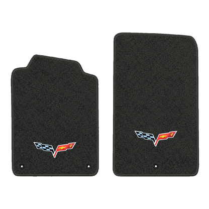 Illustration of 1999 Chevrolet Corvette floor mats without heel pad with the #350 05-13 Corvette ...