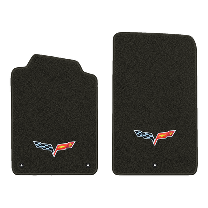 Illustration of 1997 Chevrolet Corvette floor mats without heel pad with the #350 05-13 Corvette ...
