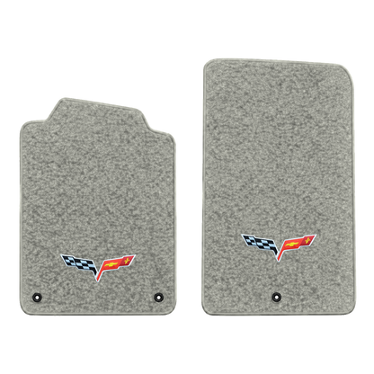 Illustration of 2005 Chevrolet Corvette floor mats without heel pad with the #350 05-13 Corvette ...
