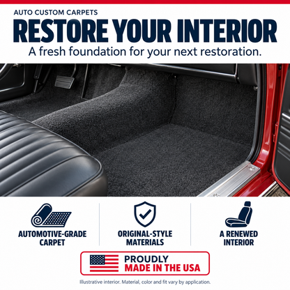1955-1956 Buick Roadmaster 2DR Loop Replacement Carpet Kit - 2-Piece - product details image 5