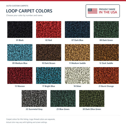 ACC Loop carpet color options for this listing - Proudly Made in the USA