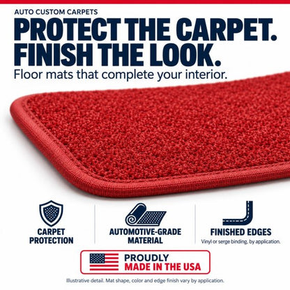 Protect the carpet. Finish the look. ACC carpet floor mats with vinyl or serge binding - Proudly ...