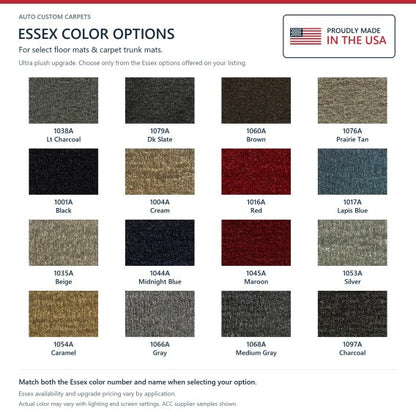 ACC Essex color options for this listing: 16 ultra plush Essex colors - Proudly Made in the USA