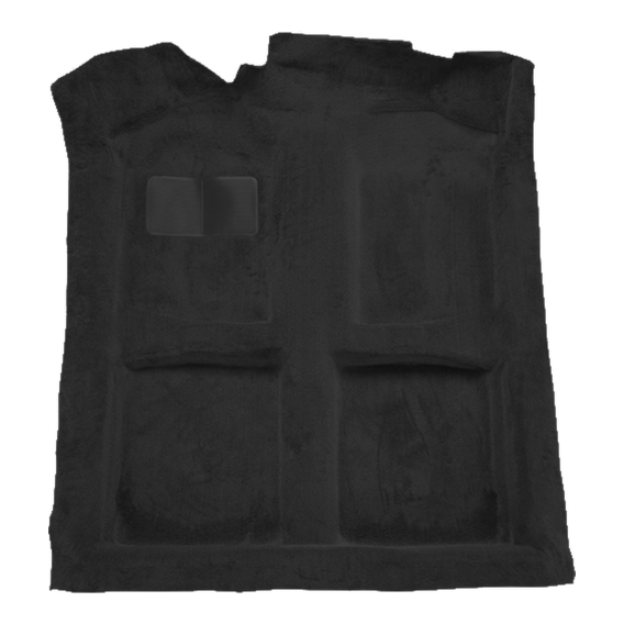 Illustration of 1975-1988 Volkswagen Scirocco ACC Cutpile molded carpet in 801 Black, digitally r...