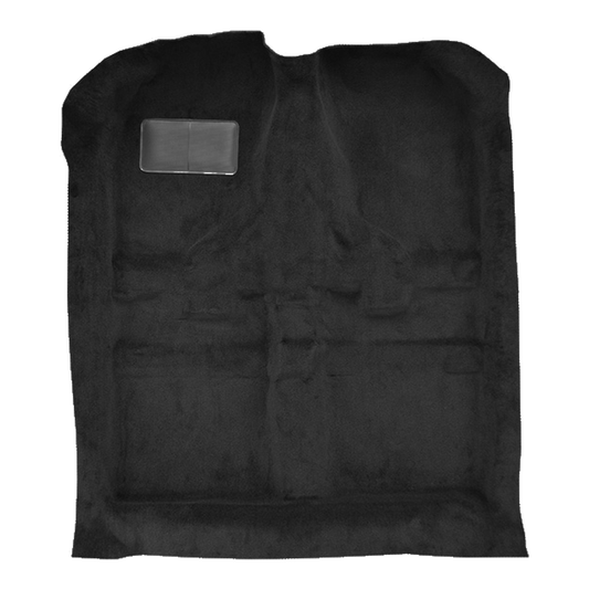 Illustration of 1998-2002 Lincoln Continental ACC Cutpile molded carpet in 801 Black, digitally recolored from the ACC supplier photo