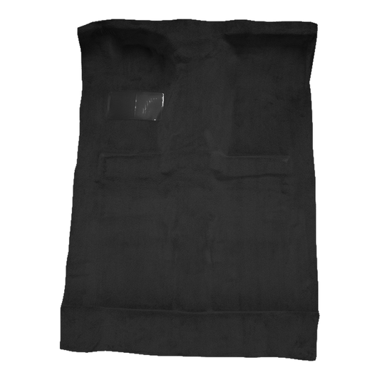 Illustration of 2001-2008 Mazda B2300 ACC Cutpile molded carpet in 801 Black, digitally recolored from the ACC supplier photo