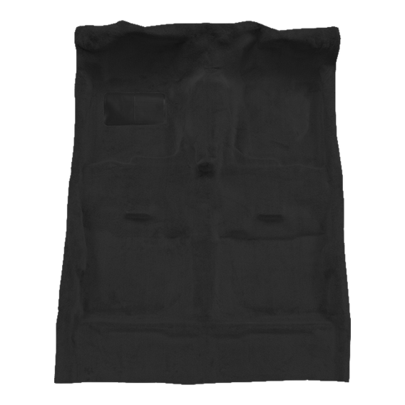 Illustration of 1975-1989 Volvo 244 ACC Cutpile molded carpet in 801 Black, digitally recolored f...