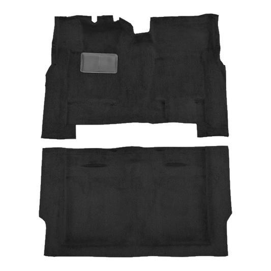 Illustration of 1975-1980 Lincoln Continental ACC Cutpile molded carpet in 801 Black, digitally recolored from the ACC supplier photo