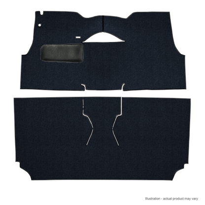 1955 Chevrolet Bel Air 2DR Convertible Bucket Seat Daytona Replacement Carpet Kit - 2-Piece - product details image 2