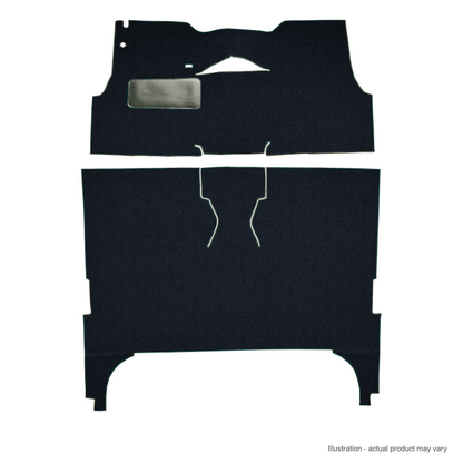 1955 Chevrolet Bel Air 4DR Sedan Bucket Seat Daytona Replacement Carpet Kit - 2-Piece - product details image 2