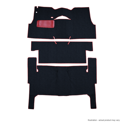 1955 Chevrolet Bel Air Nomad 2DR Wagon Bench Seat Pass Area Daytona Replacement Carpet Kit - 3-Piece - product details image 