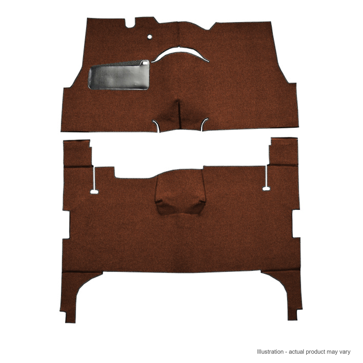 Illustration of 1955-1956 Pontiac Star Chief ACC Daytona cut-and-sewn carpet in 7157 Bronze - actual product may vary