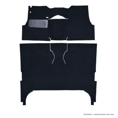 1956 Chevrolet Two-Ten Series 4DR Sedan Bucket Seat Daytona Replacement Carpet Kit - 2-Piece - product details image 2
