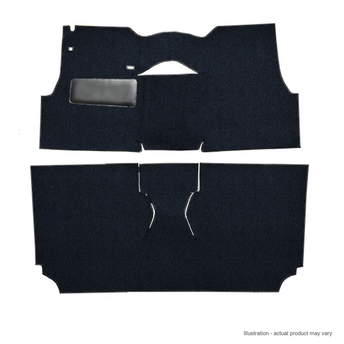 1956 Chevrolet Two-Ten Series 2DR Hardtop Bucket Seat Daytona Replacement Carpet Kit - 2-Piece - product details image 2