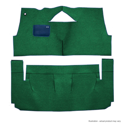 Illustration of 1957-1958 Buick Century ACC Daytona cut-and-sewn carpet in 7163 Light Green - act...