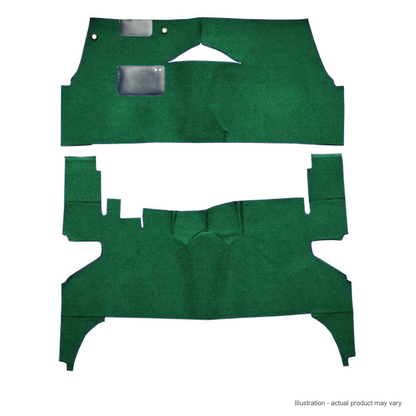 Illustration of 1955 Buick Century ACC Daytona cut-and-sewn carpet in 7163 Light Green - actual p...