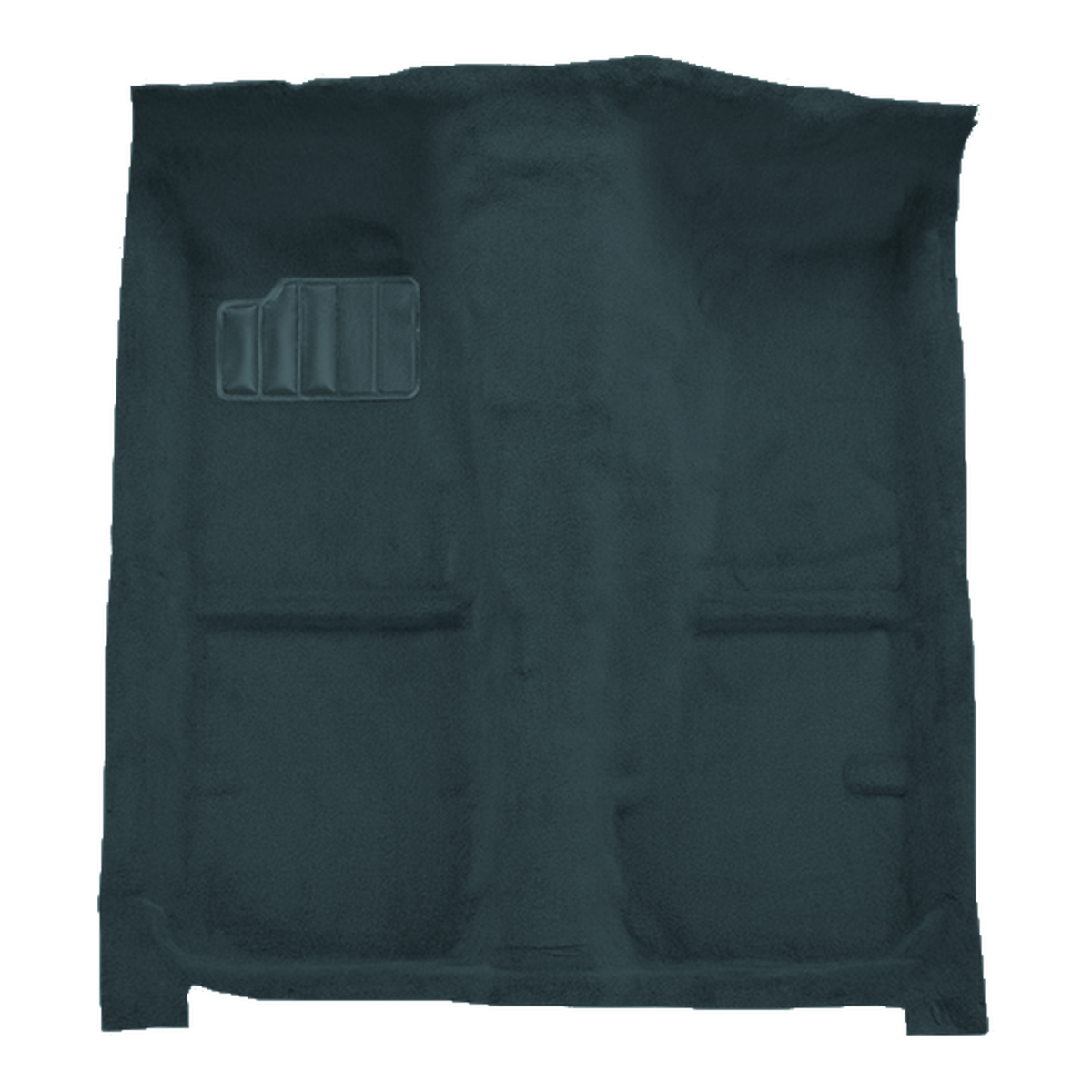 Illustration of 1986-1991 Mazda RX-7 Coupe 2 Seater Pass Area Cutpile Molded Carpet - 1 Piece in 839 Federal Blue, digitally recolored from the ACC supplier photo.
