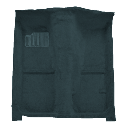 Illustration of 1986-1991 Mazda RX-7 Coupe 2 Seater Pass Area Cutpile Molded Carpet - 1 Piece in 839 Federal Blue, digitally recolored from the ACC supplier photo.