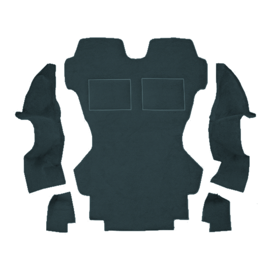 Illustration of 1986-1991 Mazda RX-7 Coupe 2 Seater Cargo Area Cutpile Molded Carpet - 7 Piece in...