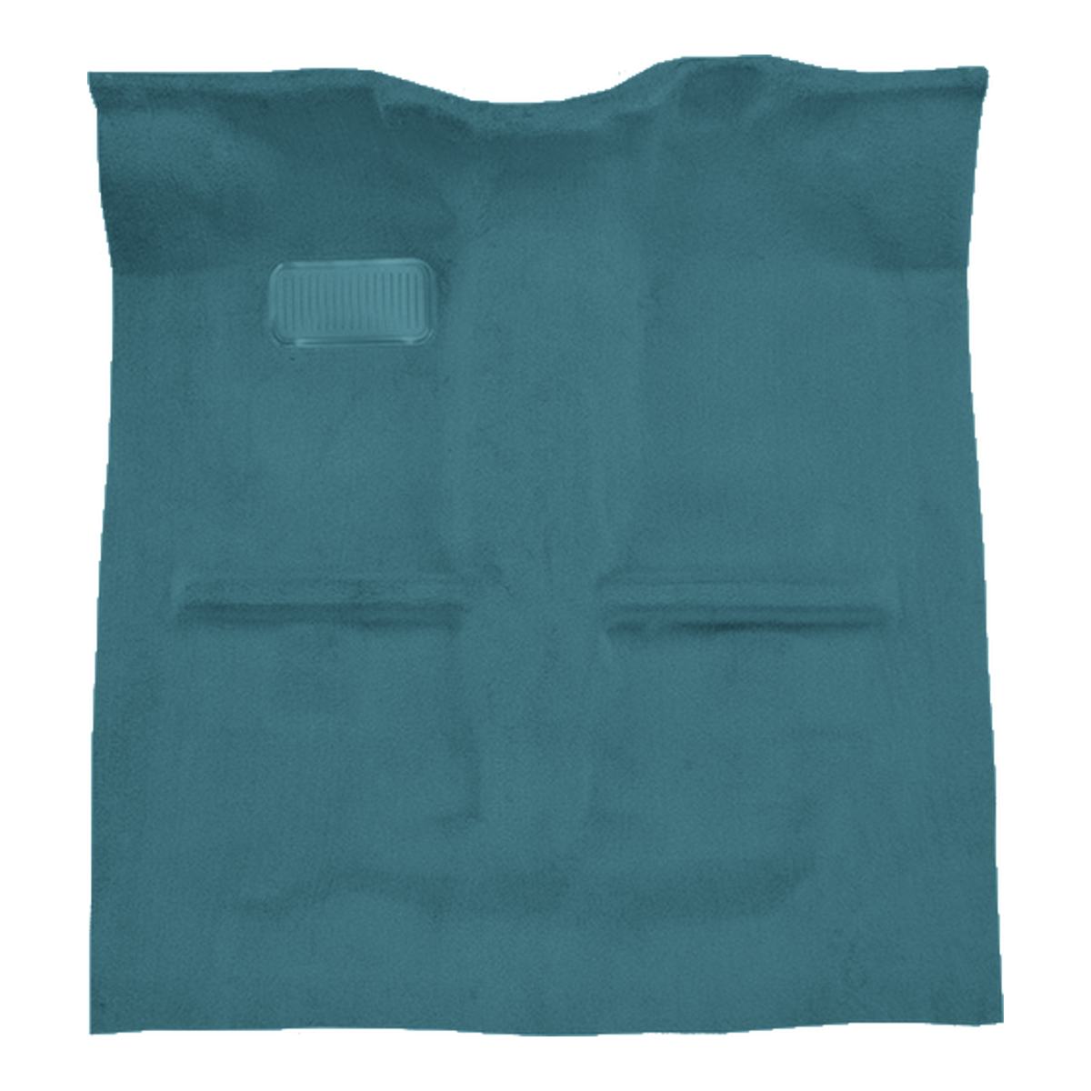 Illustration of 1984-1988 Toyota Pickup Reg Cab 2 & 4WD Cutpile Molded Carpet - 1 Piece in 802 Blue, digitally recolored from the ACC supplier photo.