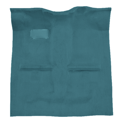 Illustration of 1984-1988 Toyota Pickup Reg Cab 2 & 4WD Cutpile Molded Carpet - 1 Piece in 802 Blue, digitally recolored from the ACC supplier photo.