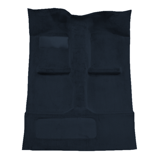 Illustration of 1986-1987 Mazda B2000 Ext Cab Cutpile Molded Carpet - 1 Piece in 7130 Dark Blue, digitally recolored from the ACC supplier photo.