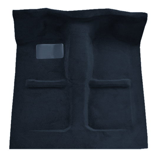 Illustration of 1987 Mazda B2200 Reg Cab Cutpile Molded Carpet - 1 Piece in 7130 Dark Blue, digitally recolored from the ACC supplier photo.