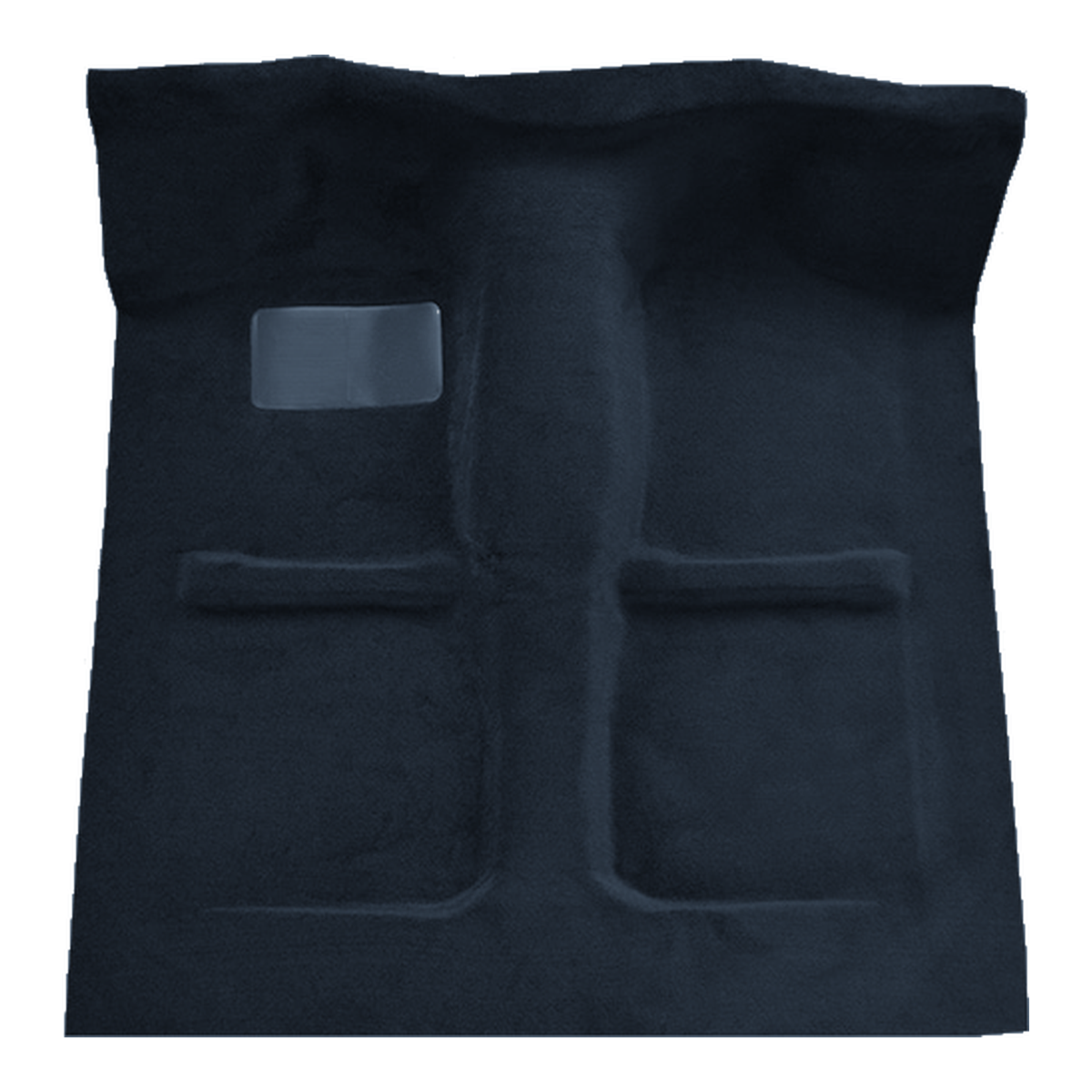 Illustration of 1986-1987 Mazda B2000 Reg Cab Cutpile Molded Carpet - 1 Piece in 7130 Dark Blue, digitally recolored from the ACC supplier photo.