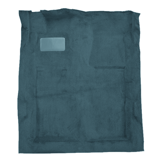 Illustration of 1974 Lincoln Continental 4DR Cutpile Molded Carpet - 1 Piece in 7766 Blue, digitally recolored from the ACC supplier photo.