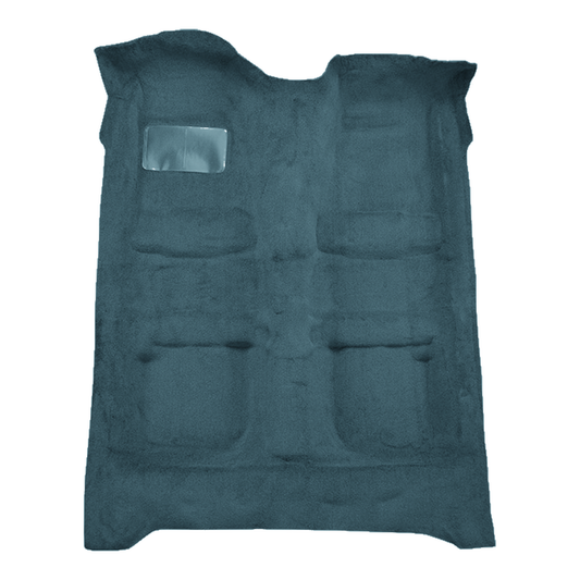 Illustration of 1981-1997 Lincoln Town Car 4DR Cutpile Molded Carpet - 1 Piece in 7766 Blue, digitally recolored from the ACC supplier photo.