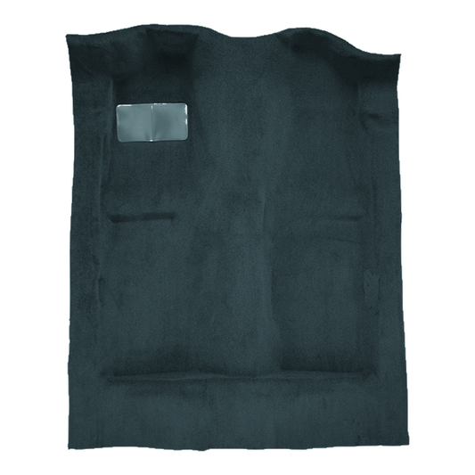 Illustration of 1984-1992 Lincoln Mark VII Cutpile Molded Carpet - 1 Piece in 839 Federal Blue, digitally recolored from the ACC supplier photo.