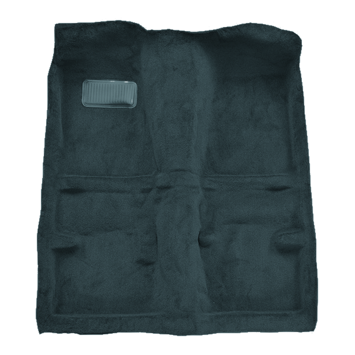 Illustration of 1980-1983 Toyota Corolla 2DR Auto/Manual Rear Wheel Drive Pass Area Cutpile Molded Carpet - 1 Piece in 839 Federal Blue, digitally recolored from the ACC supplier photo.