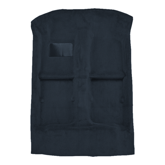 Illustration of 1992-1995 Mazda MX-3 Pass Area Cutpile Molded Carpet - 1 Piece in 840 Navy Blue, digitally recolored from the ACC supplier photo.