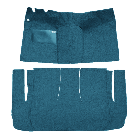 1957 Ford Club 2DR Hardtop Standard Seats Cut & Sewn Loop Carpet - 2 Piece