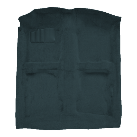 Illustration of 1988-1992 Mazda MX-6 2DR Cutpile Molded Carpet - 1 Piece in 839 Federal Blue, digitally recolored from the ACC supplier photo.