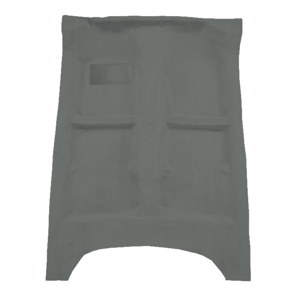 Illustration of 1988-1992 Mazda 626 4DR Sedan Cutpile Molded Carpet - 1 Piece in 807 Dark Gray, digitally recolored from the ACC supplier photo.