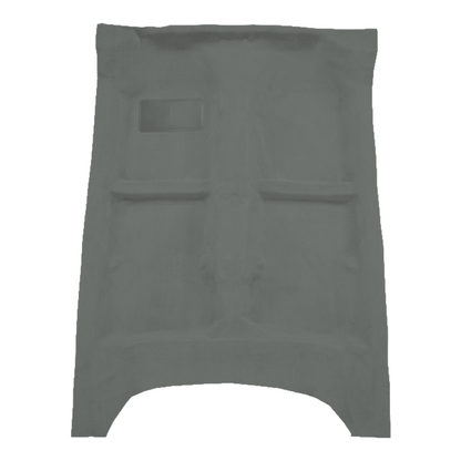Illustration of 1988-1992 Mazda 626 4DR Sedan Cutpile Molded Carpet - 1 Piece in 807 Dark Gray, digitally recolored from the ACC supplier photo.