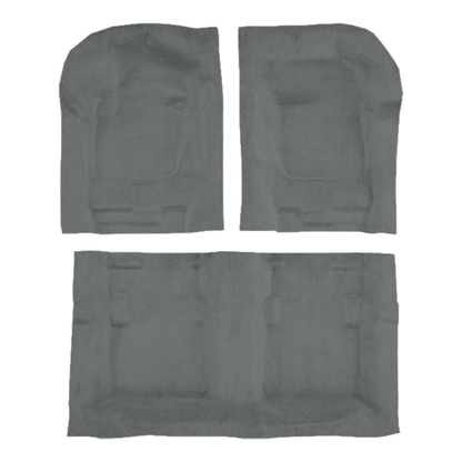 Illustration of 2013-2019 Ford Fusion 4DR Cutpile Molded Carpet - 3 Piece in 807 Dark Gray, digit...