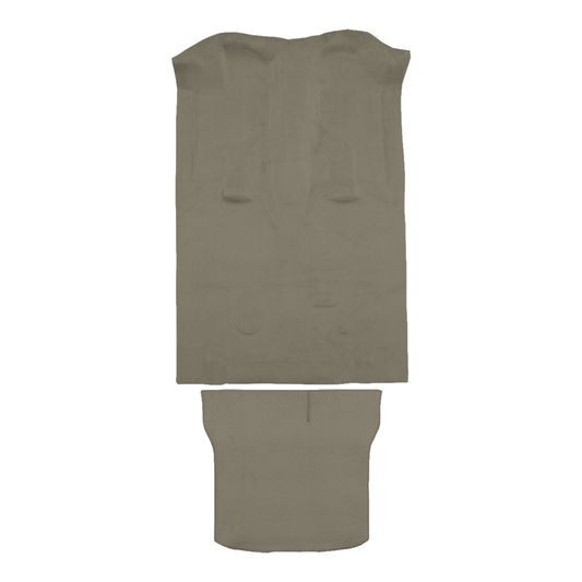 Illustration of 2007-2015 Lincoln MKX 4DR Complete Cutpile Molded Carpet - 2 Piece in 7623 Med Sand Gray / Neutral, digitally recolored from the ACC supplier photo.