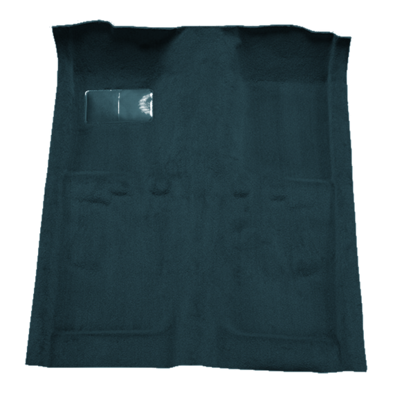 Illustration of 1974-1977 Ford Maverick 2DR Auto Cutpile Molded Carpet - 1 Piece in 819 Dark Blue...
