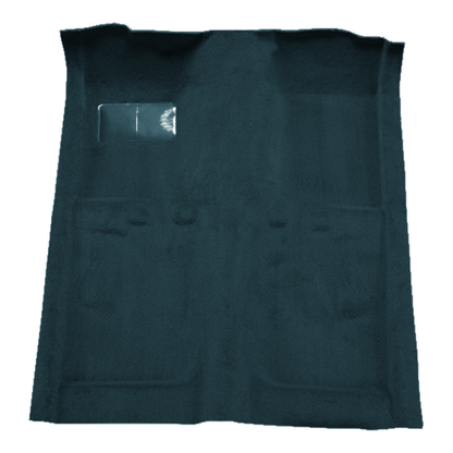 Illustration of 1974-1977 Ford Maverick 2DR Auto Cutpile Molded Carpet - 1 Piece in 819 Dark Blue...