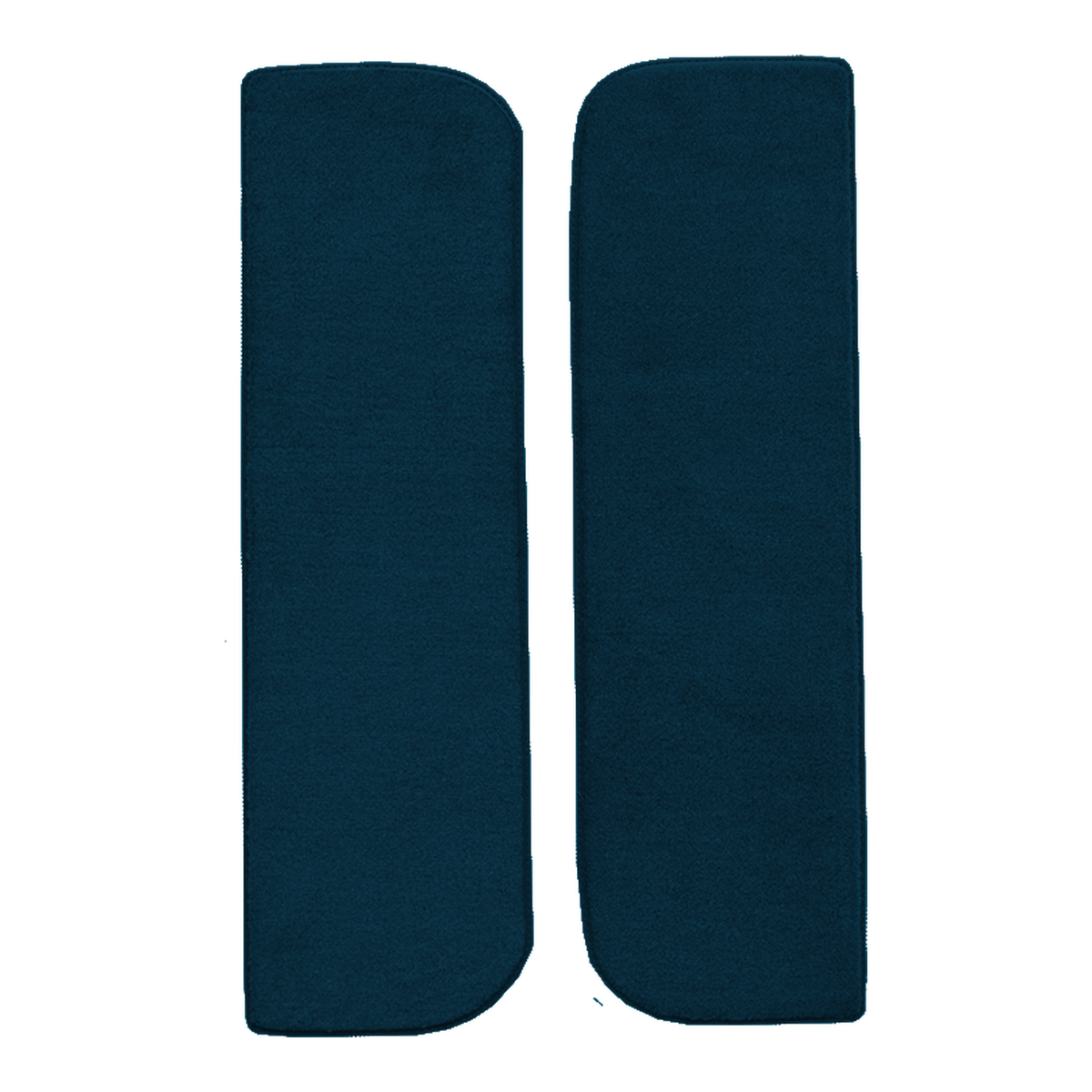 Illustration of 1977 Dodge W100 Door Panel Inserts with Cardboard Cutpile Carpet - 2 Piece in 7879 Blue, digitally recolored from the ACC supplier photo.