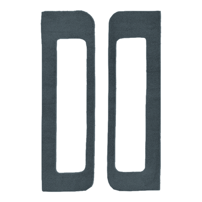Illustration of 1987-1993 Dodge W250 Door Panel Inserts Cutpile Carpet - 2 Piece in 8082 Crystal Blue, digitally recolored from the ACC supplier photo.
