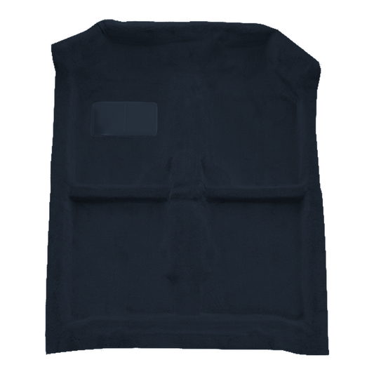 Illustration of 1986-1989 Mazda 323 4DR Sedan Cutpile Molded Carpet - 1 Piece in 7130 Dark Blue, digitally recolored from the ACC supplier photo.