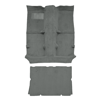 Illustration of 1989-1996 Suzuki Sidekick 2DR Hardtop/Convertible Complete Cutpile Molded Carpet - 2 Piece in 807 Dark Gray, digitally recolored from the ACC supplier photo.