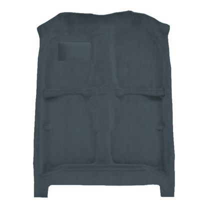 Illustration of 1992-1995 Toyota Paseo 2DR Cutpile Molded Carpet - 1 Piece in 8082 Crystal Blue, digitally recolored from the ACC supplier photo.